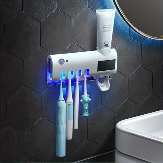 Multifunctional Toothbrush Holder Automatic Toothpaste Squeezing Hole